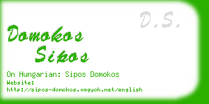 domokos sipos business card